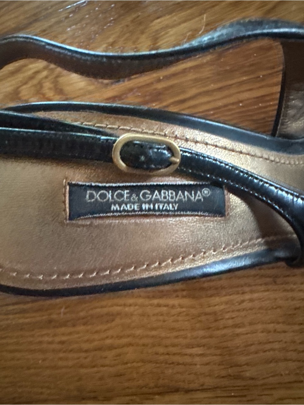 Dolce & Gabbana Black Patent Slingback Pointed Toe Stiletto Heels - Picture 2 of 8